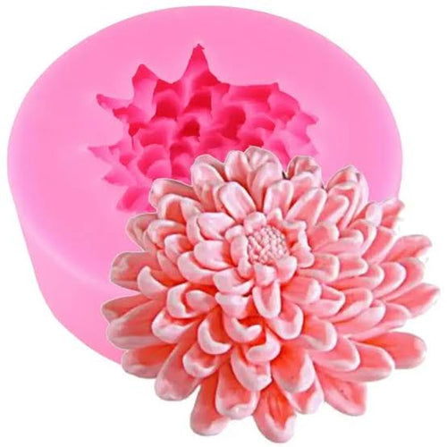 3D Chrysanthemum Flower Candle Mould (205)