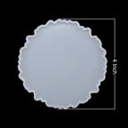 4 inch agate round  coaster mould