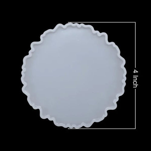 4 inch agate round  coaster mould