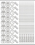 Birth chart Resin color sticker