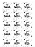 Travel tag Resin color sticker