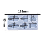 2 cavities bon tag or keychain mould