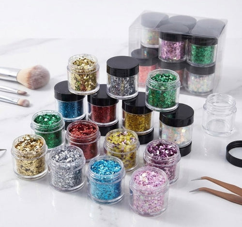 12 in 1 chunky holographic glitter set
