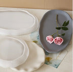 oval agate with boarder tray mould