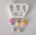 3D Love Flower Mould