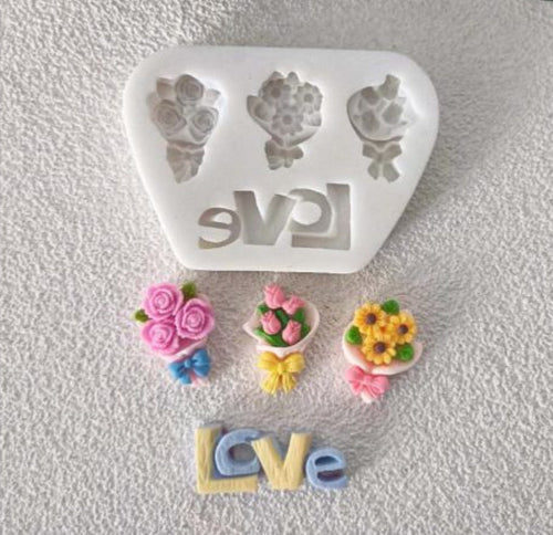 3D Love Flower Mould