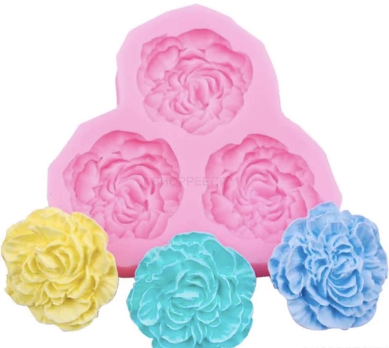 3 Cavity Small 3D Flower Mould