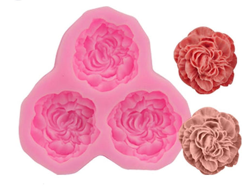 3 Cavity Small 3D Flower Mould