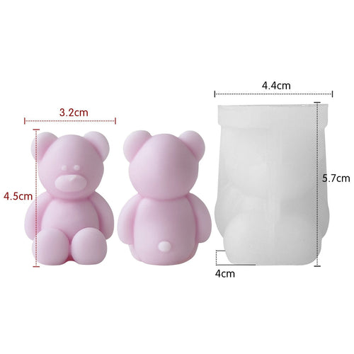 3D Teddy Bear Candle Mould (241)