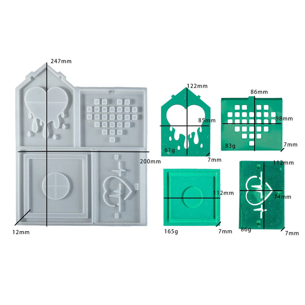 Love Theme House T- light  Holder Mould