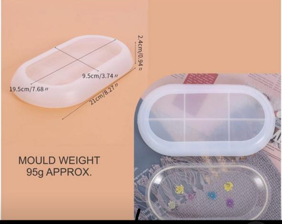 Deep oval tray mould