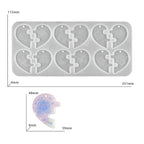 Broken heart jewelry mould