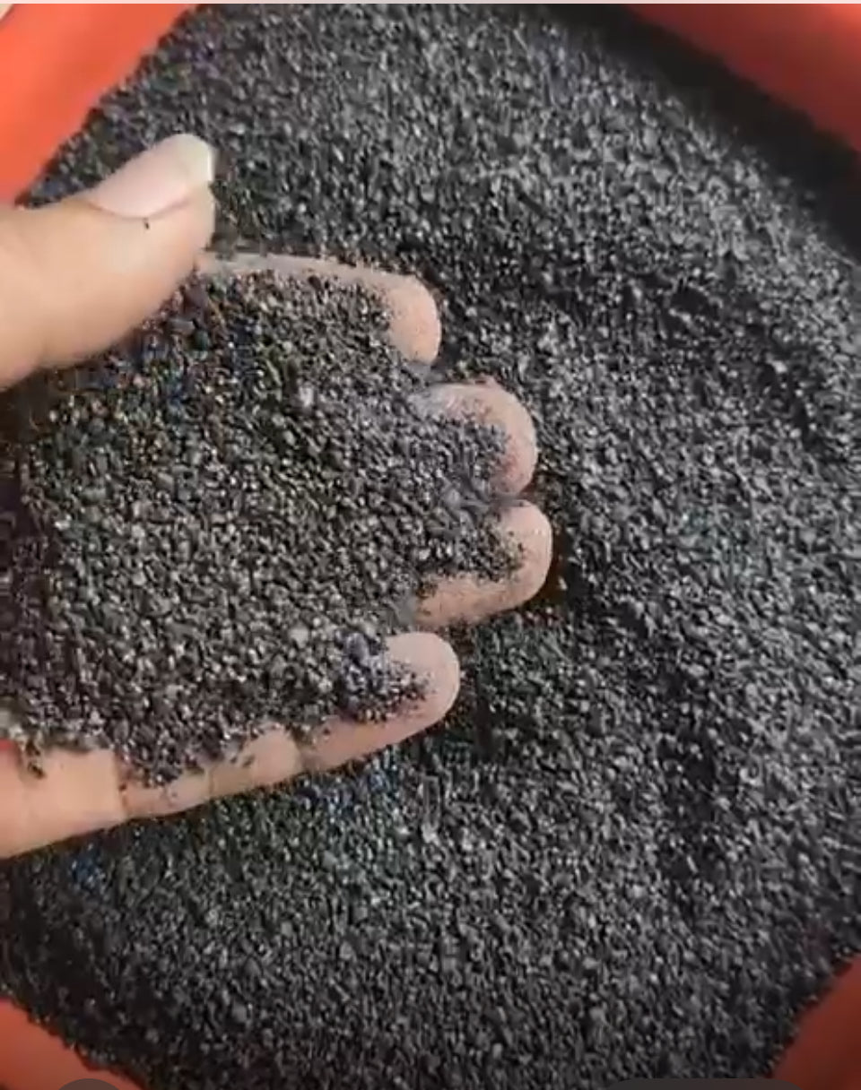 Black druzy sand