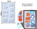 8 cavities dog tag or keychain mould