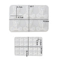 2 pieces teddy mould set