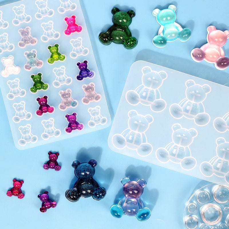 2 pieces teddy mould set