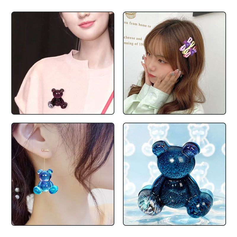 2 pieces teddy mould set