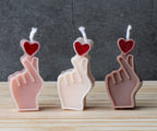 Love Heart Hand Posture Candle Mould