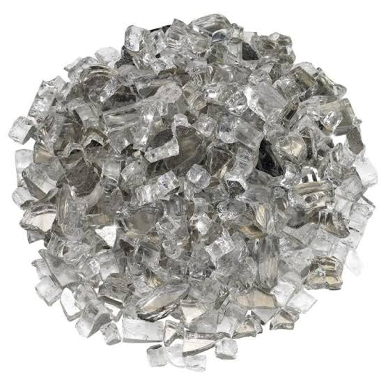 Reflective fire pit glass stone