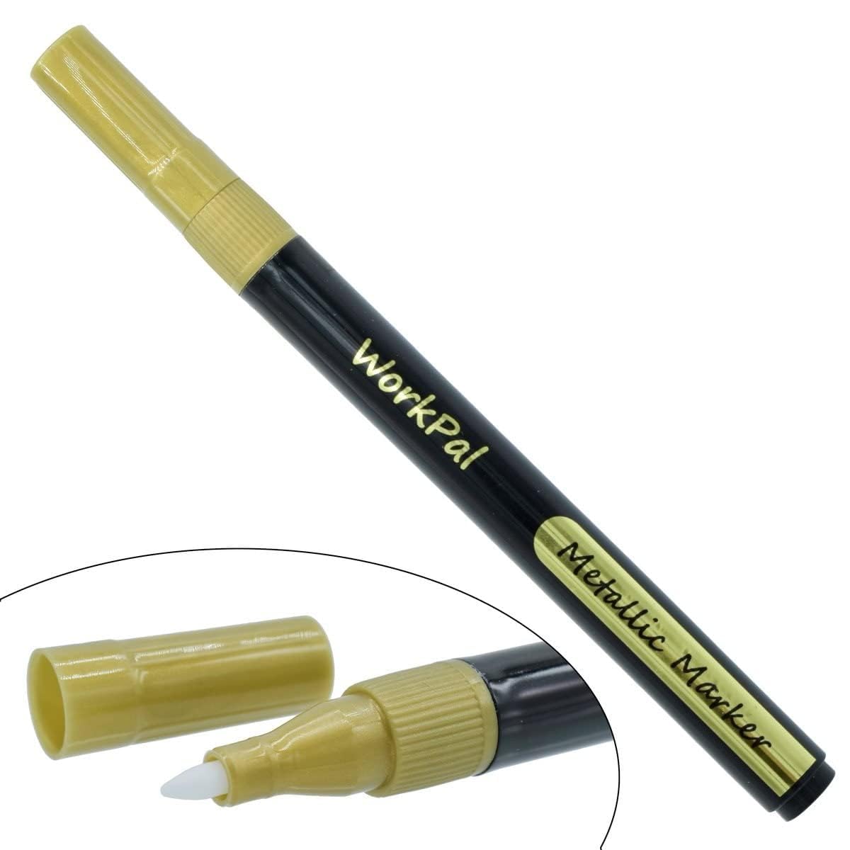 Thin tip metallic marker pen