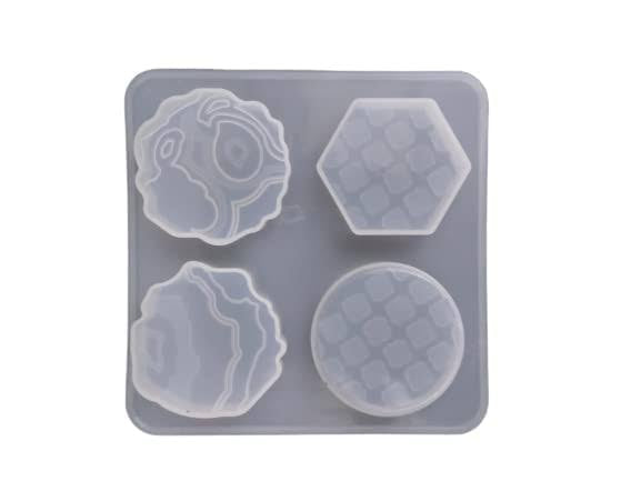 4 pieces engraved design pop socket or keychain mould