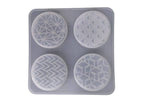 4 pieces engraved design pop socket or keychain mould
