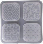 4 pieces engraved design pop socket or keychain mould