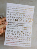 Mix alphabet Golden Embossed stickers