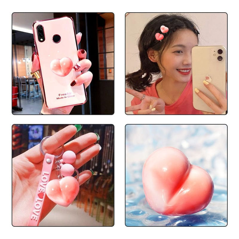 Plum heart keychain mould