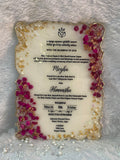 🌸 Floral Resin Wedding Invite | Custom Keepsake Invite