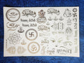 Spiritual Diwali Golden Embossed Stickers