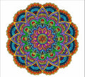 Mandala design color sticker