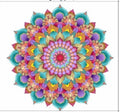Mandala design color sticker