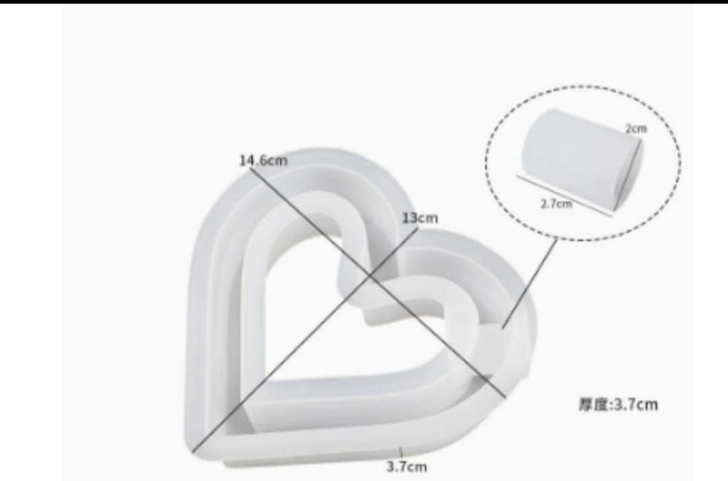 Heart Planter Mould - Tube free