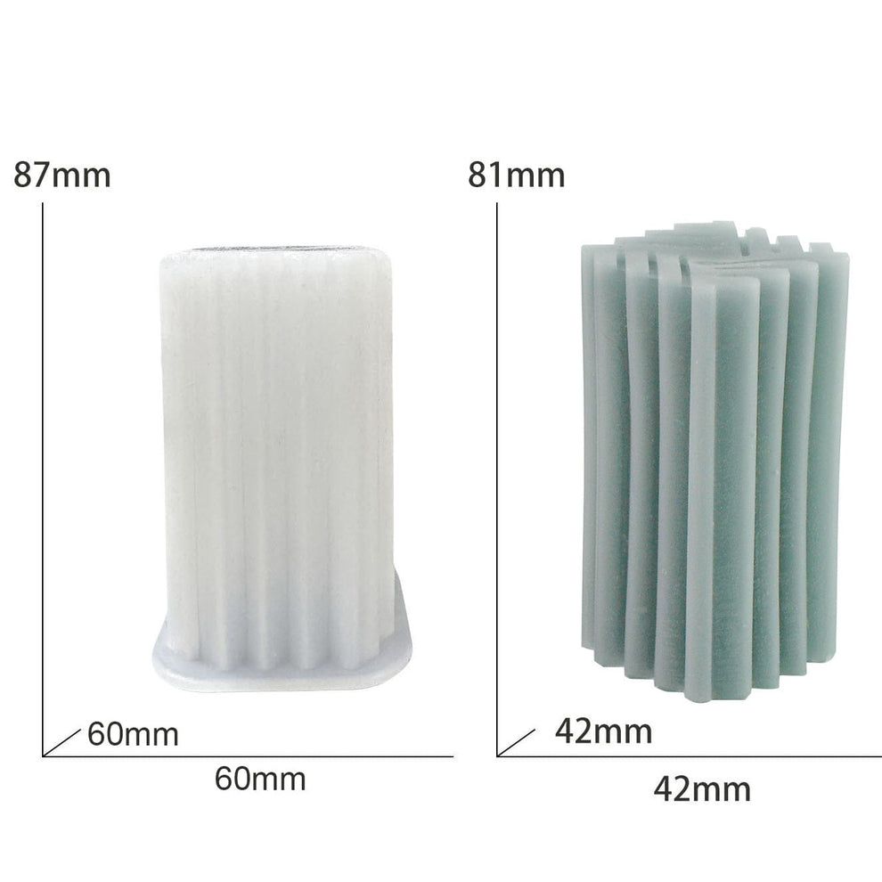 Striped square candle mould