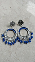 Dark Blue Chand Bali Jhumka