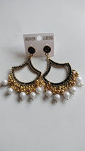 Golden Jhumka With Beads