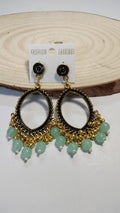 Golden Jhumka With Beads