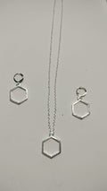 Small Earring Pendant Bezel Set silver