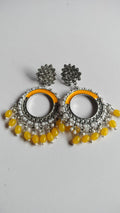 Yellow Chand Bali Jhumka