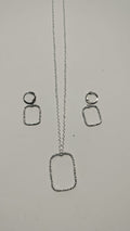 Earring Pendant Bezel Set silver