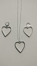 Earring Pendant Bezel Set silver
