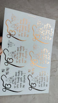 Panjabi design Golden Embossed stickers
