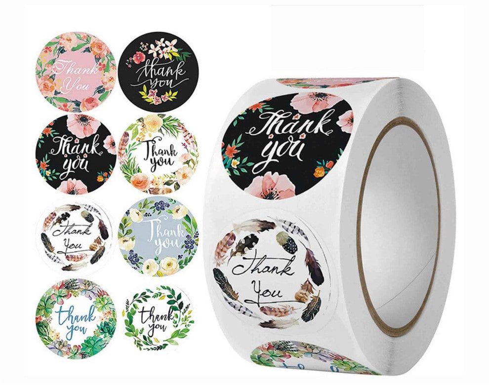 Thank you sticker tape roll