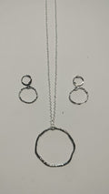 Earring Pendant Bezel Set silver