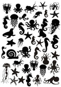 Ocean Animals Resin color sticker