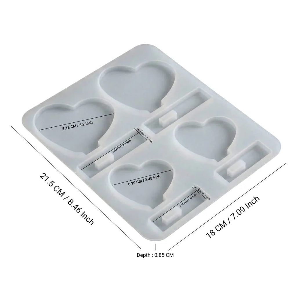 Cute Heart frame with stand mould