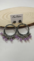Silver round jhumka