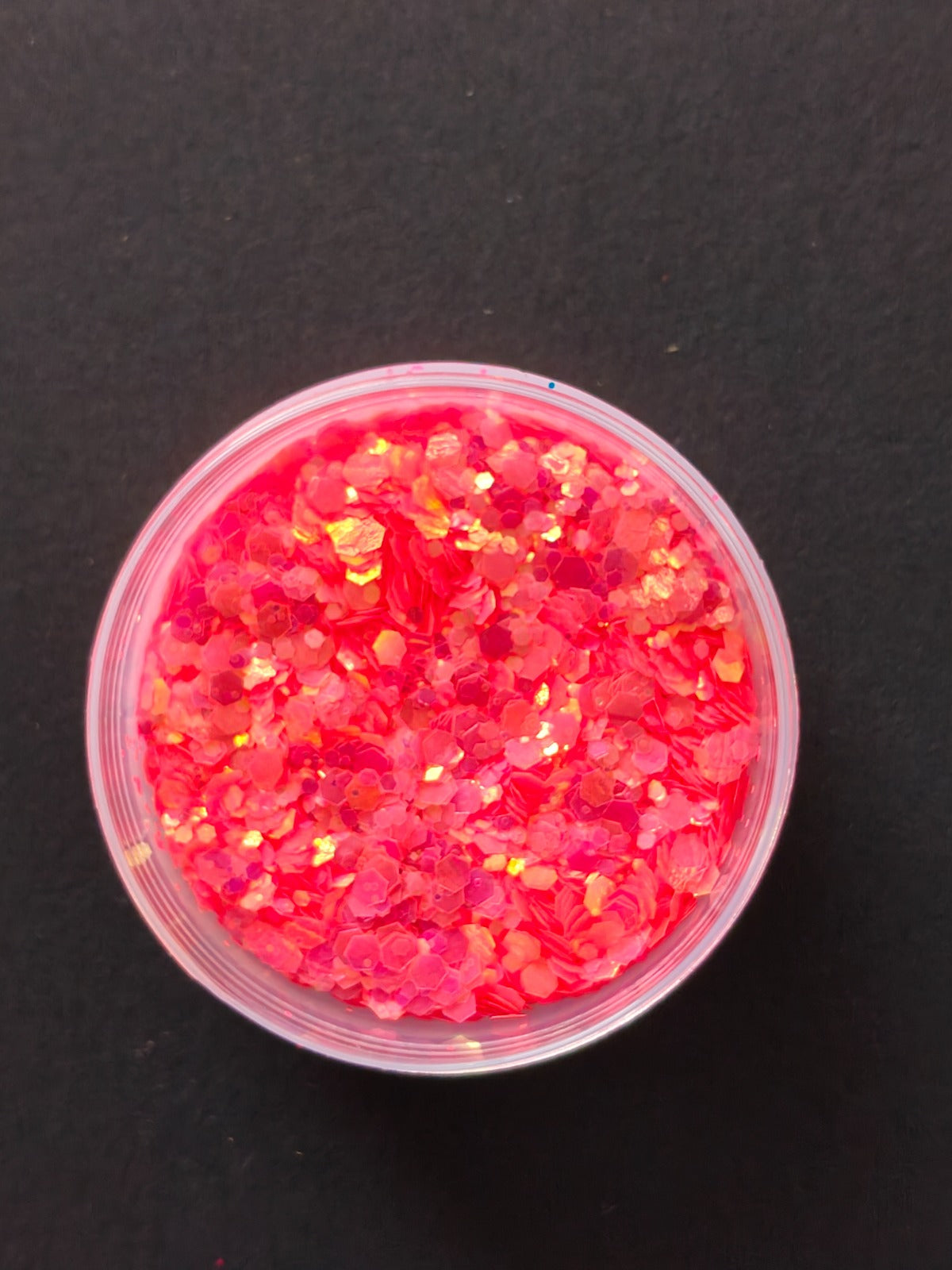 Neon light pink Combi Chunks Glitter