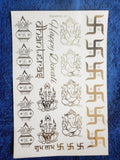 Griha Pravesh And Diwali Golden Embossed stickers